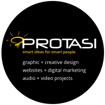 smart ideas for smart people PROTASI graphic + creative design websites + digital marketing audio + video projects
